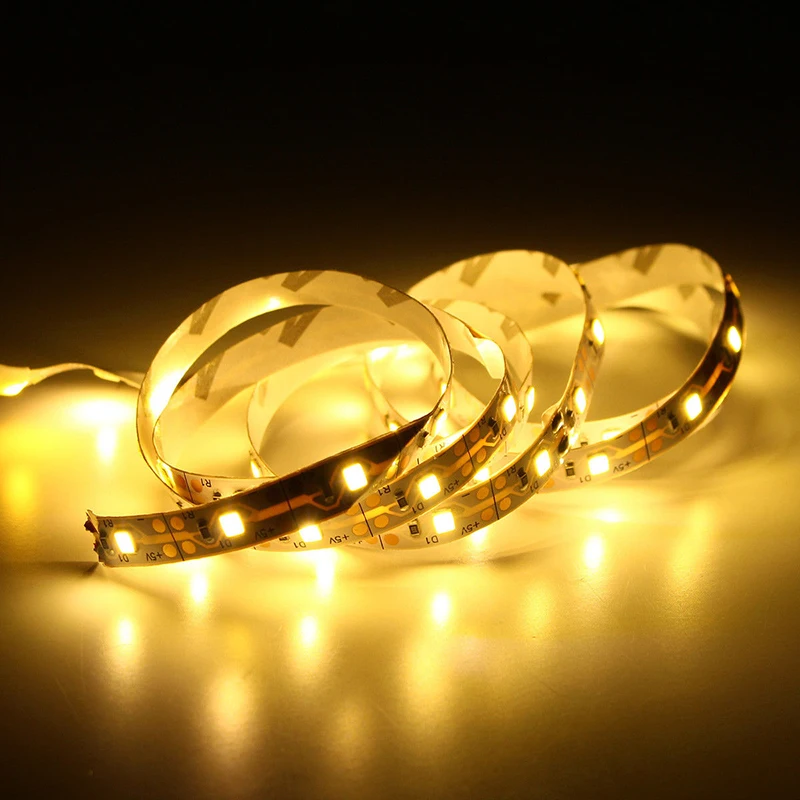 

USB LED Strips SMD3528 light 5V/6V adapter 50CM 1M 2M 3M 4M 5M strip Christmas desk Decor lamp tape For TV Background Lighting