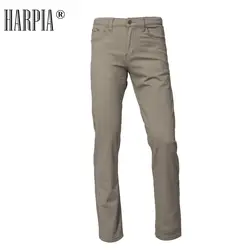 Harpia летние классические Для мужчин микро-эластичный хлопок Повседневное брюки Для мужчин s Бизнес брюки длинные мужской Тонкий Стретч плюс