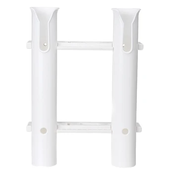 

SEWS-Vertical Double Tube Fishing Rod Tie Holder Stand Pole Support Tube For Marine Boat Yacht Kayak