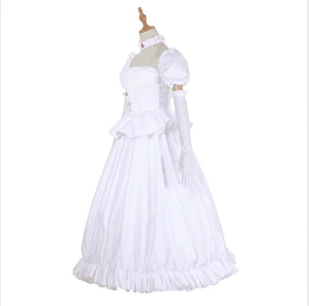 Boosette Косплей Костюм боузетт косплей принцесса Купа белый костюм женское длинное платье бальное платье ретро средневековое платье