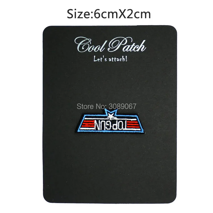 IRON ON NAME PATCH BLUE ON WHITE XAVIER NEW EMBROIDERED SEW