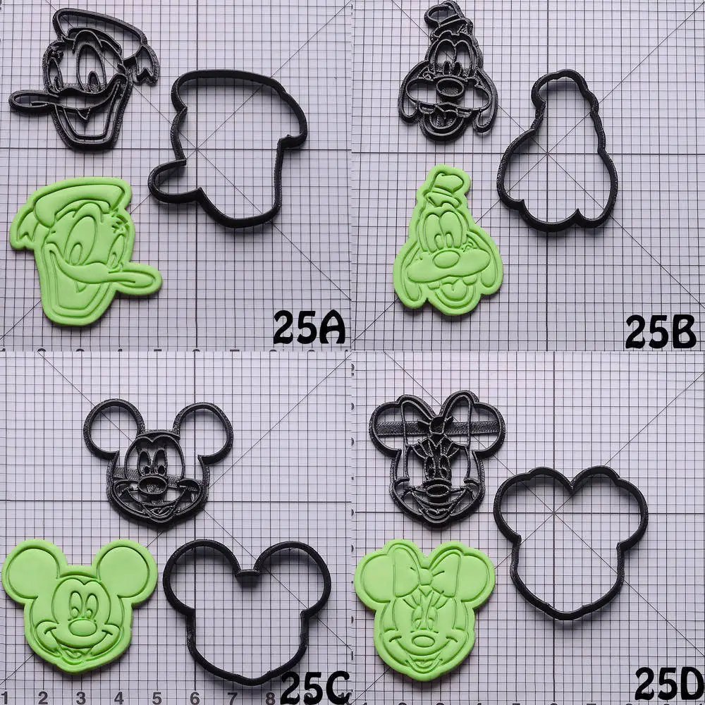 

Cartoon Duck Mouse Shape Cookie Cutter Set Custom Made 3D Printed Biscuit Cutter Cake Mold Decorating Kitchen Accessories