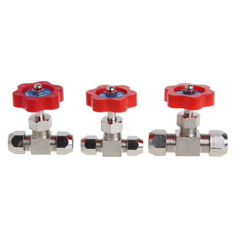 Specification : 6mm YINGJUN Valves 1Pc Durable Tube Nickel-Plated Brass Plug Needle Valve OD 6mm/8mm/10mm 