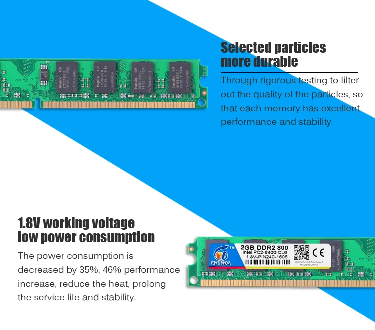 Новая оперативная память ddr2 2 ГБ 4 ГБ 800 МГц Dimm PC2-6400 память для Intel AMD Материнская плата совместима 2 Гб DDR2 667 МГц 533 МГц