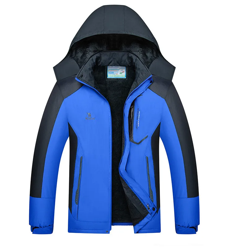 Winter Work Clothes for Male Hat Detachable Plus Velvet Thick Windproof