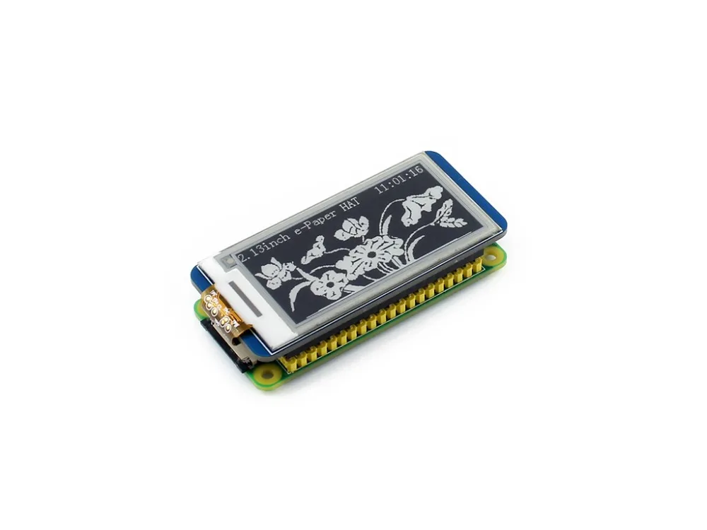 250x122, 2.13inch E-Ink display HAT for Raspberry Pi, supports partial refresh 250x122, 2.13inch E-Ink display HAT for Raspberry Pi, supports partial refresh