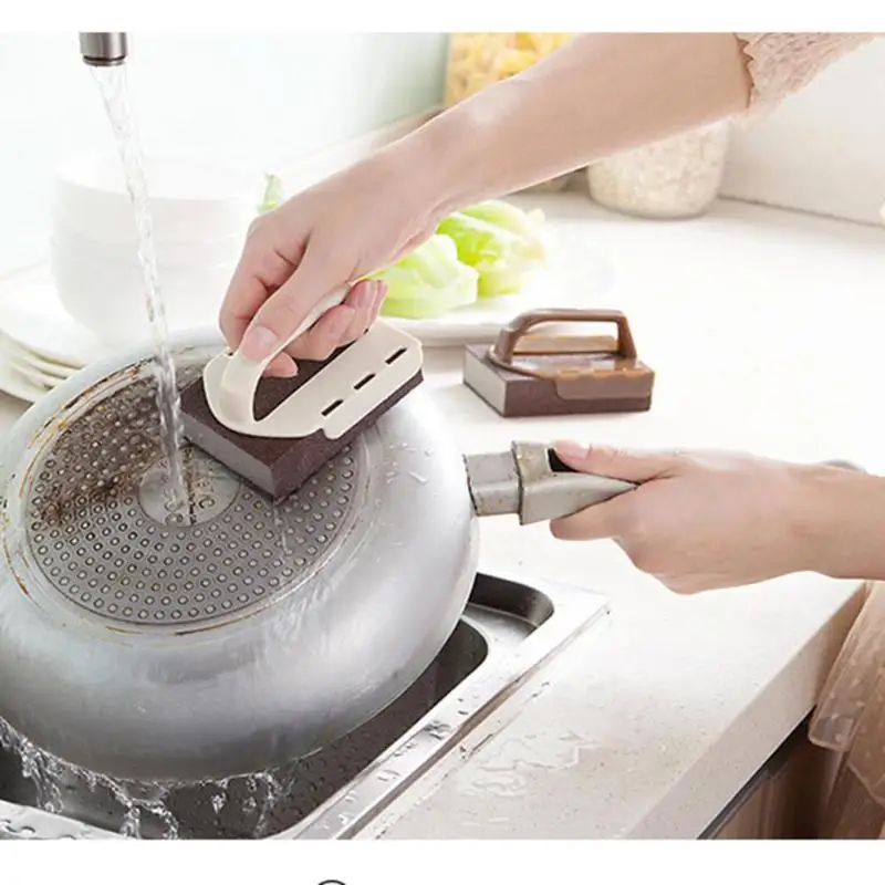 1 шт. щётка для чистки ванной комнаты|sponge with handle|cleaning brush kitchencleaning |