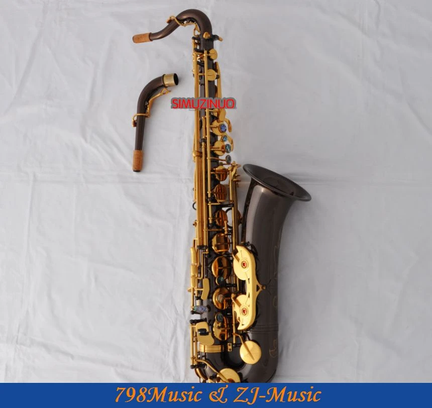 Professional New Black Nickel C Melody Saxophone High F Sax Abalone Key 2 Neck Saxophone