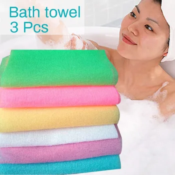 

Cute Nylon Wash Cloth Bath Towel Beauty Body Skin Exfoliating Shower Bathroom Washing LXY9 OC31