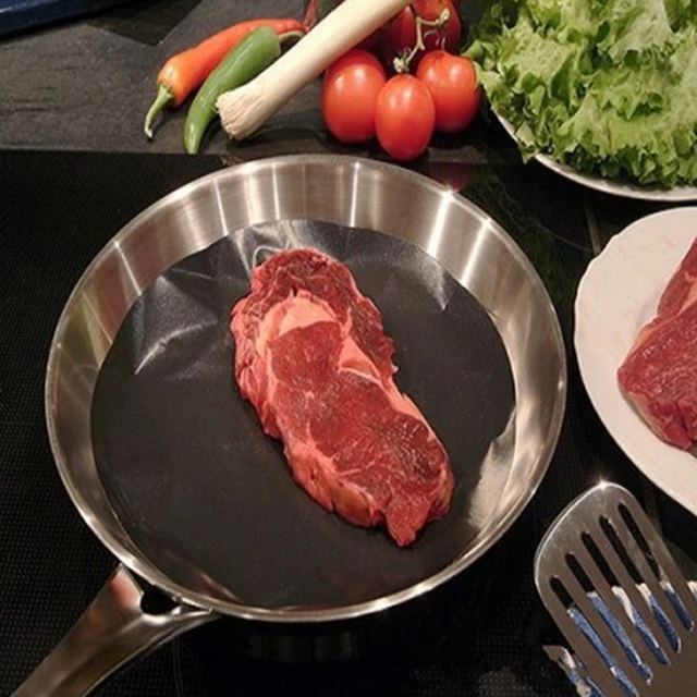 Sering Pan Pad Újrahasznosítható, Nem Tapadható Serpenyőben Sütő Lap Főzőolajlap Teflon-Bevonatú Üvegszálas Kendő Konyha Szerszám - Image 2