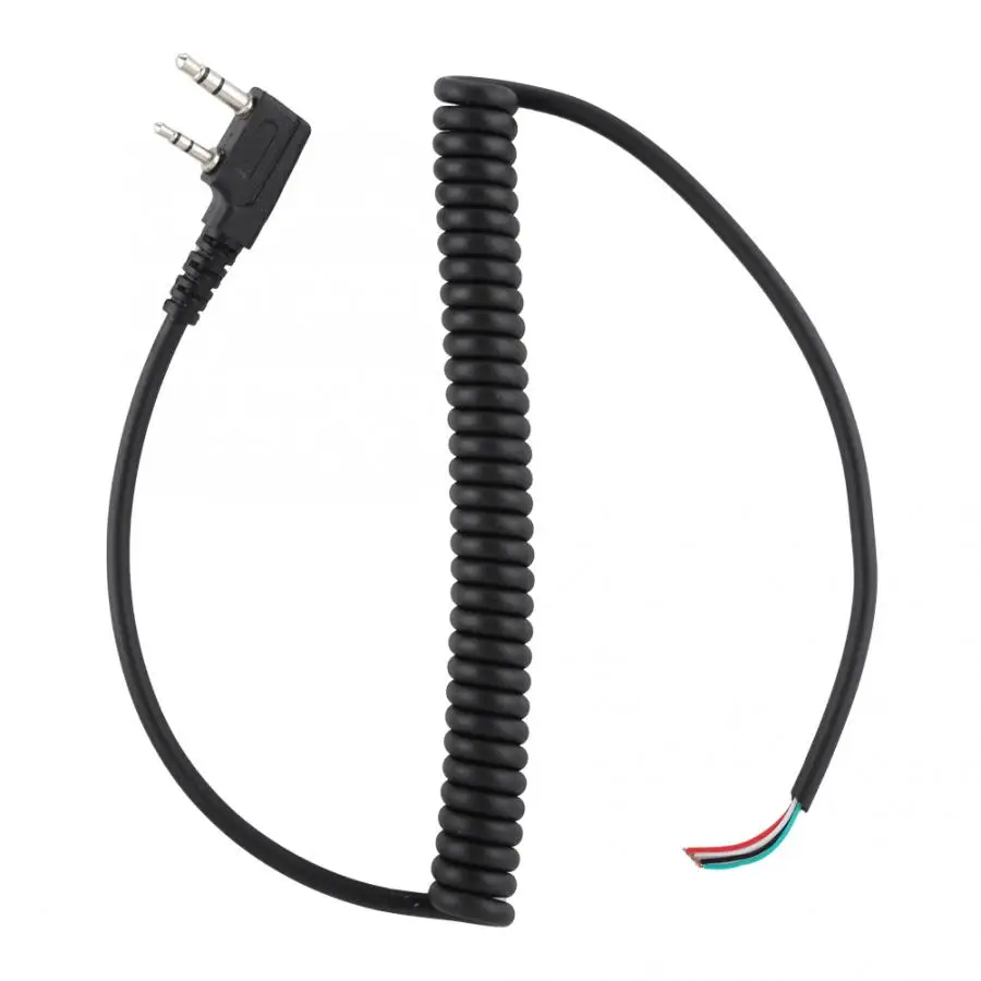 Спикер Mic Walkie Talkie спикер кабель для Baofeng UV5R Kenwood TK 240 Linton Hand 2 pin 4 провода Line|Запчасти