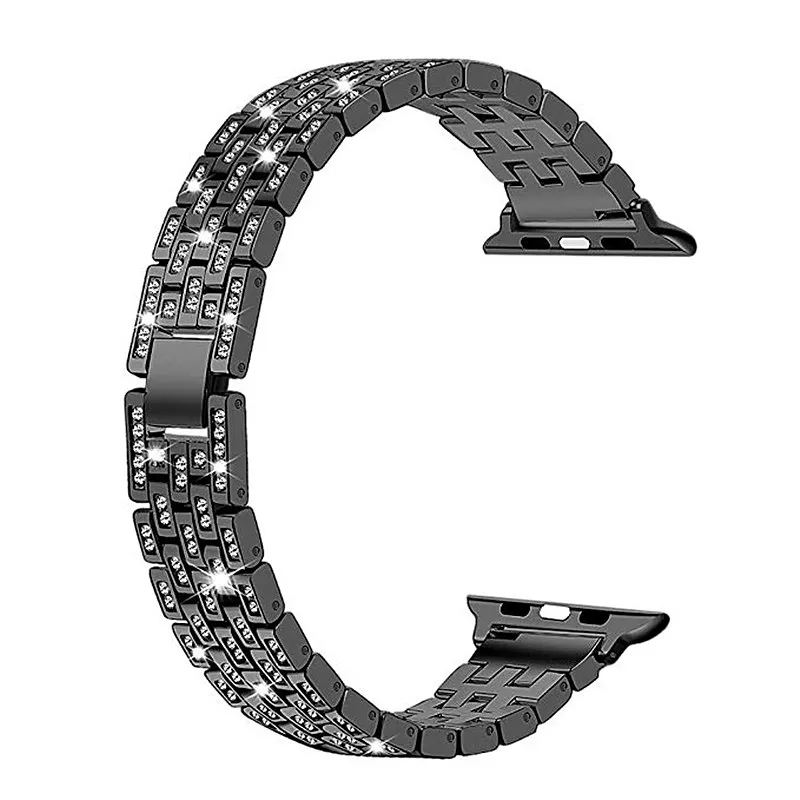 

ASHEI Diamond Bands For Apple Watch Band 42mm 38mm Bling Metal Luxury Bracelet Jewelry Replacement Strap For iWatch Series 3/2/1