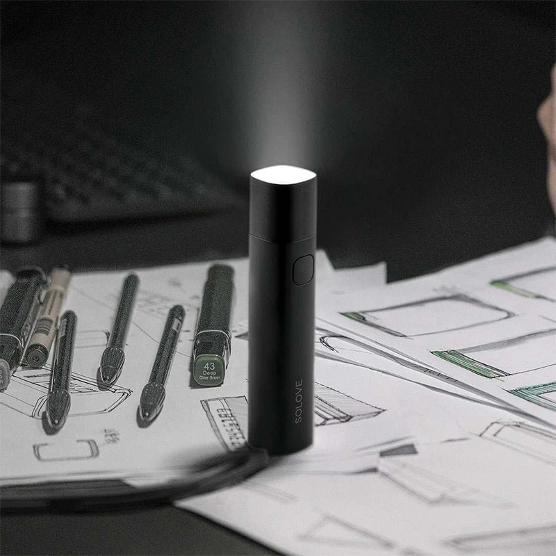 Светодиодный мини фонарик Xiaomi SOLOVE X3 перезаряжаемый с зарядкой от USB 3000