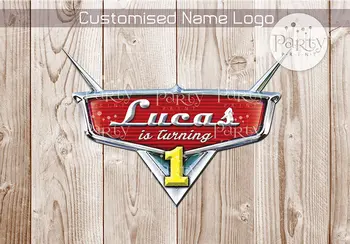 

custom customised cars logo or badge wood birthday backdrop High quality Computer print party photo studio background