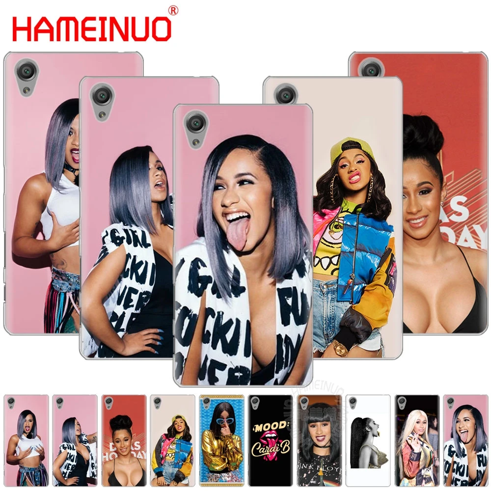 

HAMEINUO funny girl Cardi B Cover phone Case for sony xperia z2 z3 z4 z5 mini plus aqua M4 M5 E4 E5 E6 C4 C5