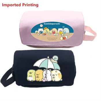 

Sumikko Gurashi Large Pencil Cases for Girls Kawaii Chage Bag Cute Coin Pocket Pouch Canvas Stationery Storage Travel Organizer