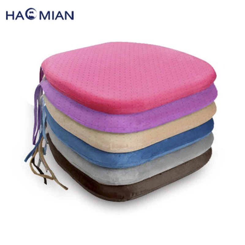 Soft Velvet Office Chair Pillow Pure Plush Colorful Memory ...