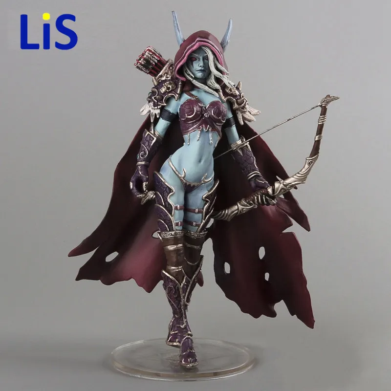 

Game WOW Lich King Sylvanas Windrunner Figma Anime Darkness Ranger lady pvc action figure toy kids birthday toys 6" AF003