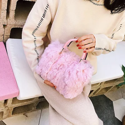 small fur handbag