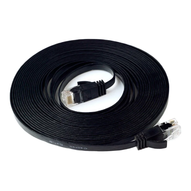 Плоский CAT6 RJ45 Ethernet сетевой кабель Патч UTP Lan Кабельный разъем для компьютерного