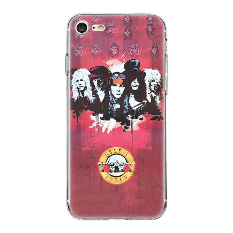 Чехол guns n roses для iphone XR XS Max 7 7S 8 Plus X 10 7+ 8+ 5 5SE 5C 6 6S 11 11Pro, мягкий чехол для телефона из ТПУ - Цвет: 09