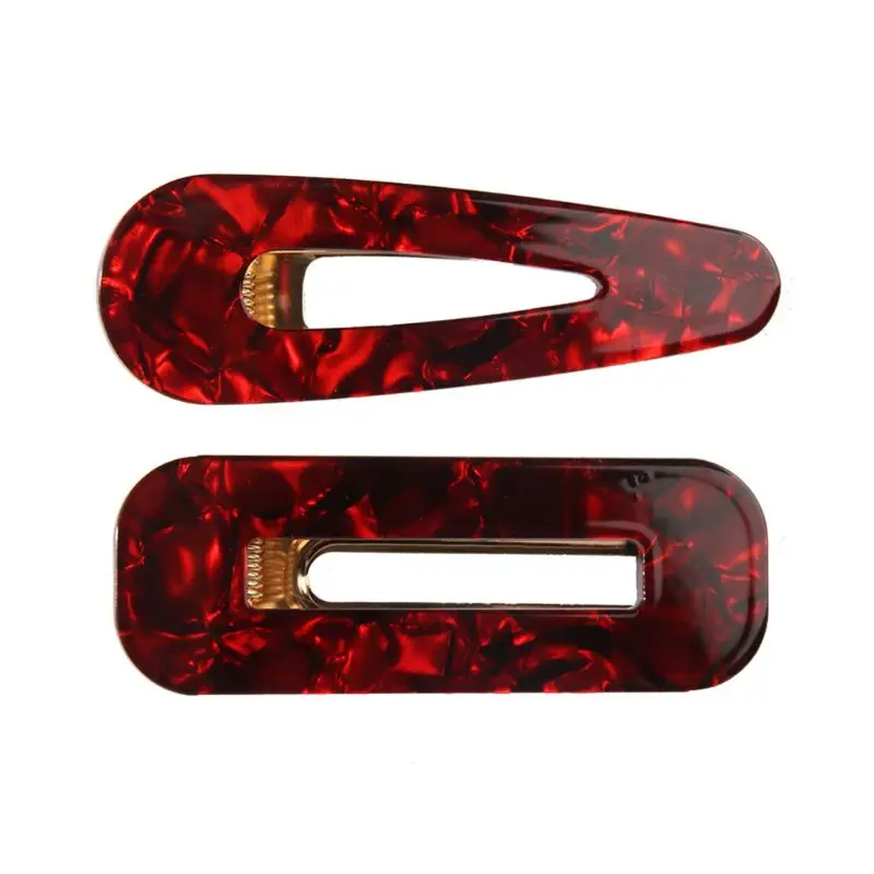 

1 Set Acrylic Resin Hair Barrettes Alligator Hair Clips,1pcs Hair Clips Marble Pattern Hairpins Geometric Alligator Clips for Wo