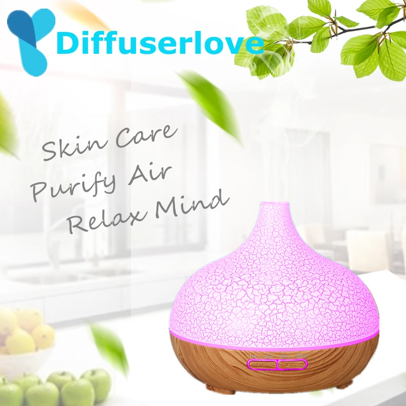 

Diffuserlove 300ml Air Humidifier Household Ultrasonic Essential Oil Diffuser Humidificador Aroma Diffusor 7Color LED Mist Maker