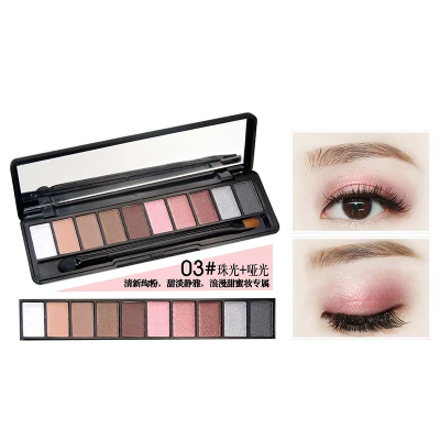 Модные глаз Макияж Палитра естественных Make Up светильник 10 цветов светло бежевые