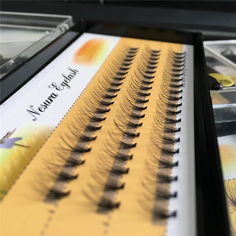 1 Case 6D eyelash extensions mink black fake false eyelashes curl natural eye Grafting Lashes Makeup 5