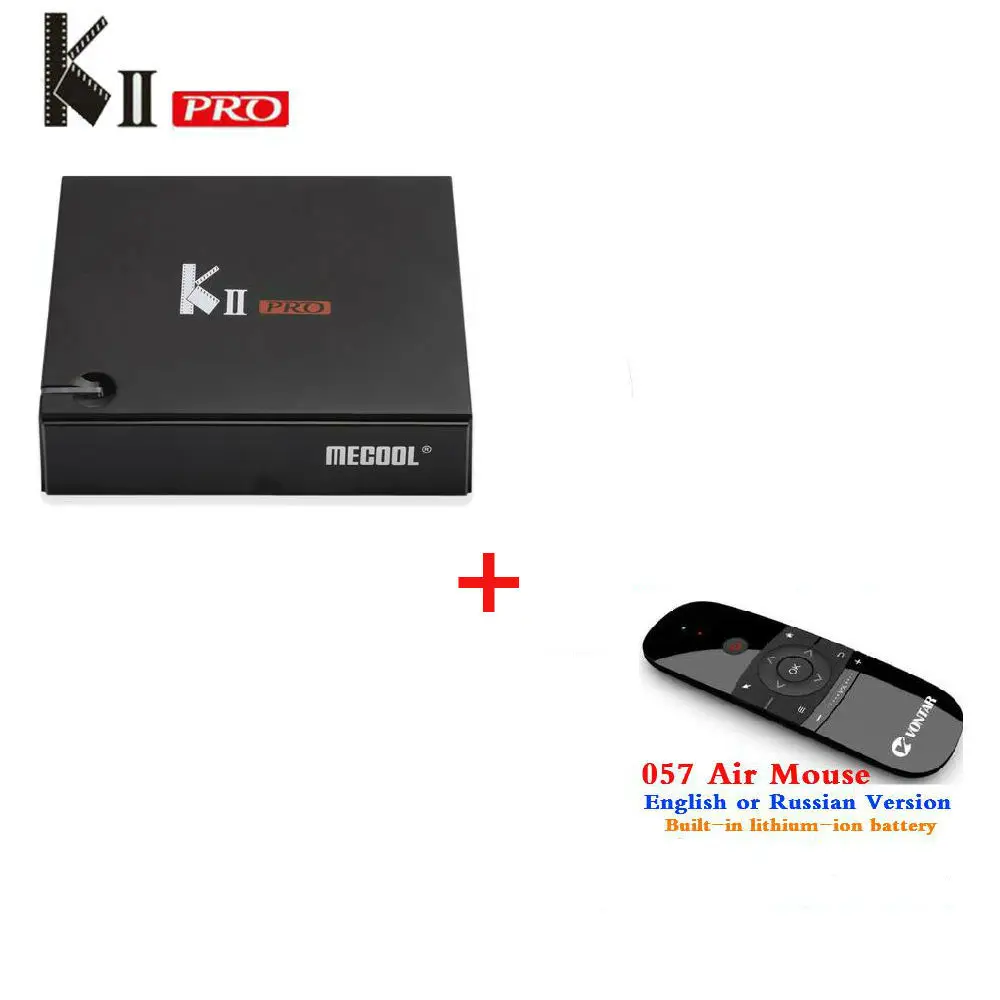 DVB-S2/T2 Mecool KII PRO Android 7,1 tv Box Amlogic S905D K2 PRO QuadCore 2G16G 4K Поддержка NEWCAMD Dual Wifi BT4.0 - Цвет: Box With 057