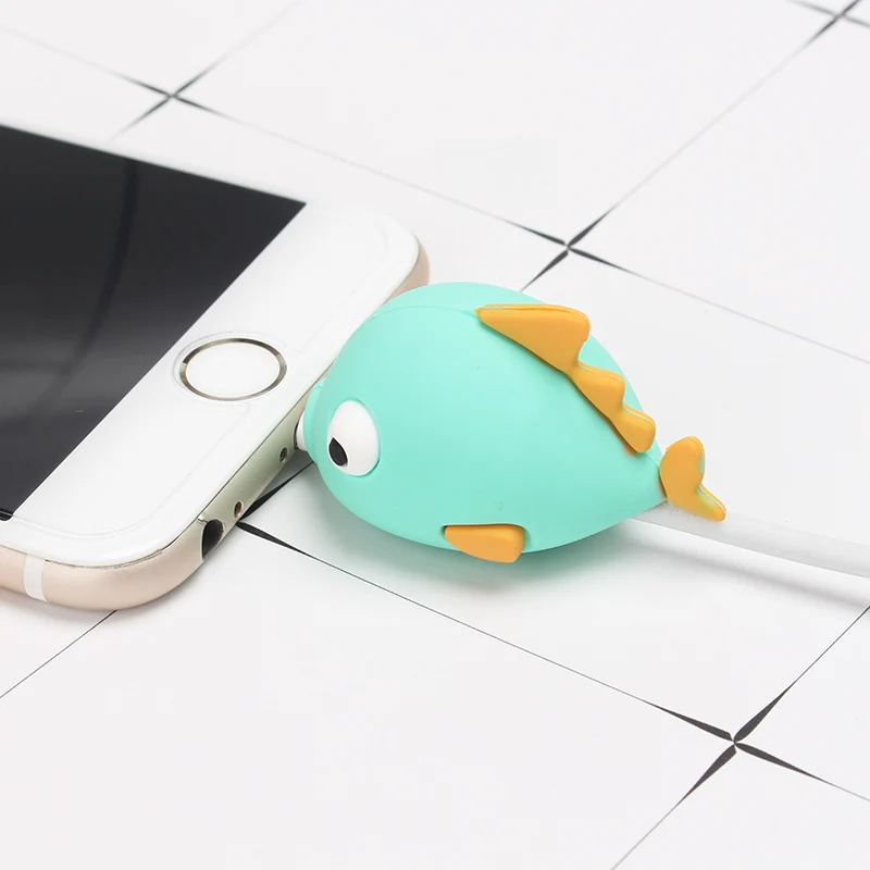 1 шт. кабель протектор USB провод укуса управление устройство для сматывания кабеля морские животные в форме телефона разъем аксессуар для мобильного телефона