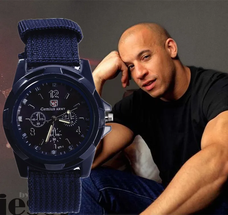 Men Army Watch Military Male Quartz Watches Fabric Canvas Strap Casual Cool Men's Sport Round Dial Relojes Hot Sale Wristwatch