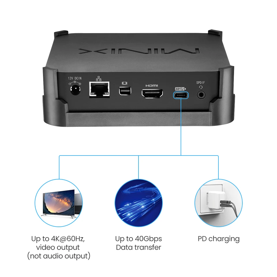 Мини ПК MINIX NEO N42C 4 официальный Windows 10 Pro 64 бит ГБ/32 ГБ гигабитный Wi Fi USB 3 0 Pentium N4200