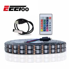 EeeToo Led Strip USB Light 5050 RGB LED Light 5V Addressable Led Stripe Lampara Flexible Neon Lamp TV Background Decor Lighting