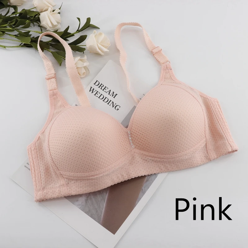 Plusgalpret Comfy Wireless Bra B C Cups Underwear Adjustable Full Cup Breathable Soft Bralette Lingerie Plus Size Bh 36-44