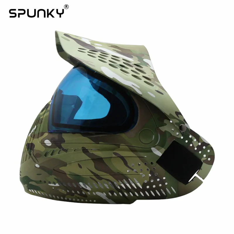 Lotus Camo Colors Army Military Full Face Anti Fog Paintball Mask with