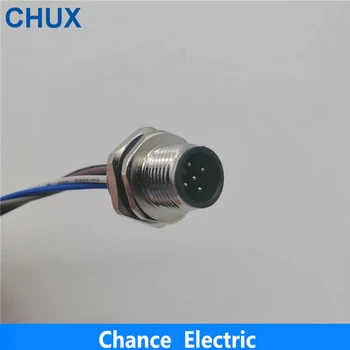 

M12 Socket Fixed Plug Connector 4Pins 5Pins IP68 Thread type Male Sensor Connector