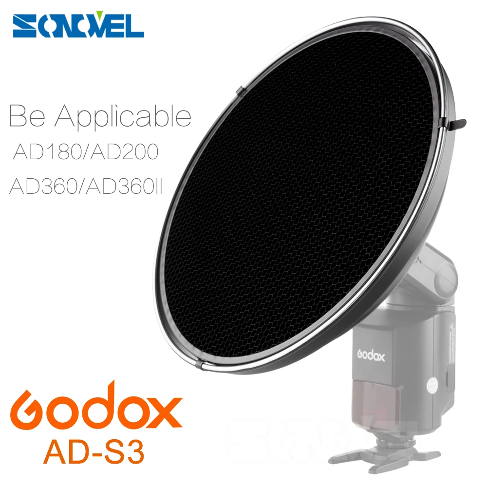 Godox AD-S3 Красота блюдо с сотовым лампочки в виде сетки мягкой ткани для удаления остатков крема для вспышек WITSTRO AD180 AD360 AD360II AD200 фотовспышка Speedlite Flash Studio