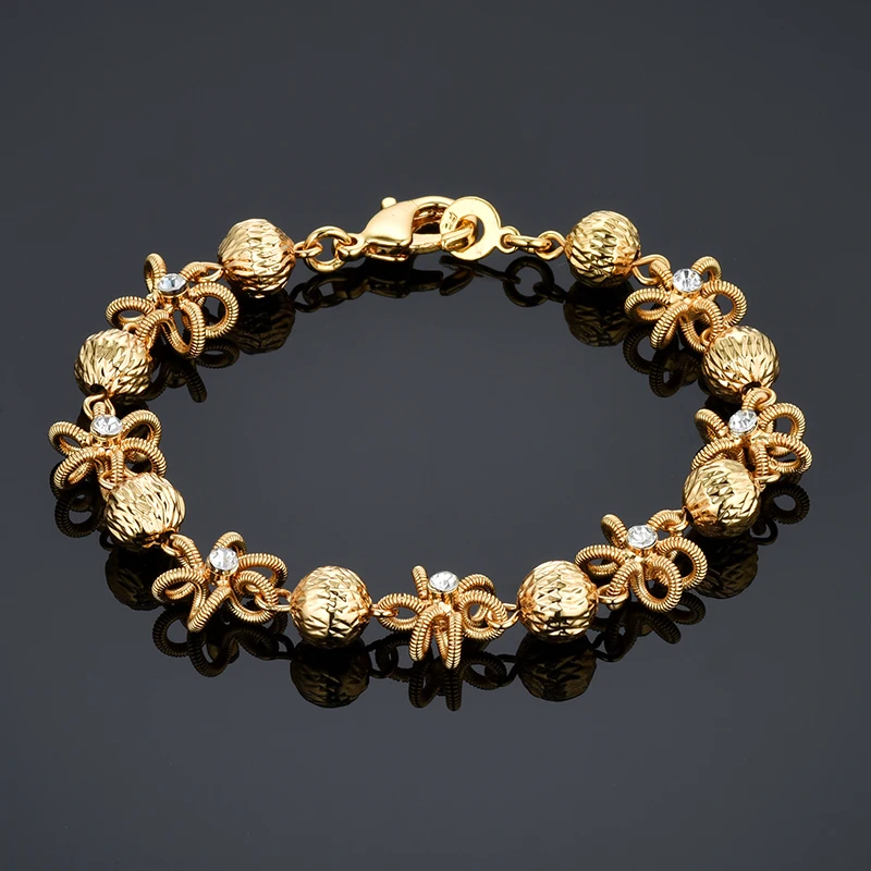 Women's Bracelet 2018 Wholesale Braslet Gold Color Hand Chain Unique Design Charm Bracelet For