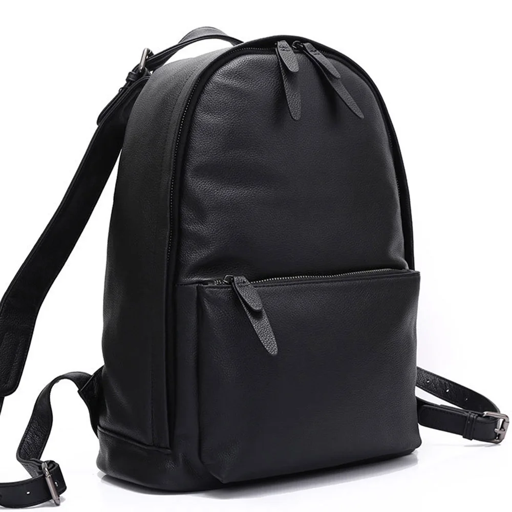 Large Black Leather Laptop Backpack Paul Smith