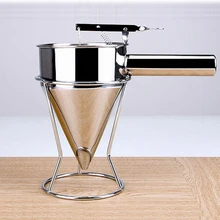 Быстрая выпечки кексов диспенсер Нержавеющая сталь с стойки Кухня посуда воронки инструменты Takoyaki Осьминог мяч инструмент