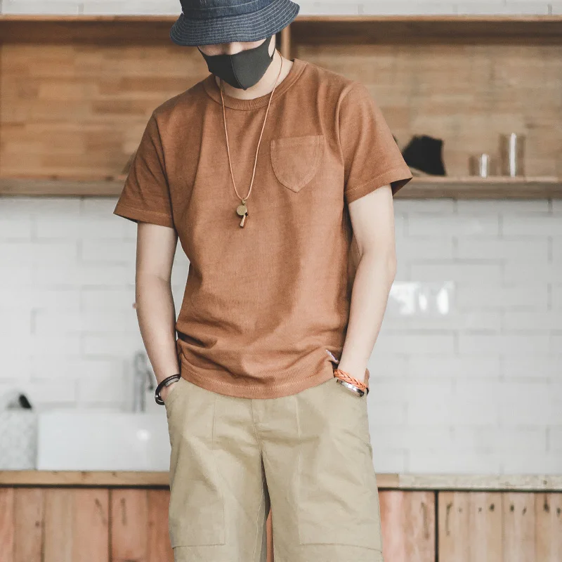  MADEN Men’s Regular Fit Ultra Heavy Cotton Short Sleeve Crew Neck Military T-Shirt