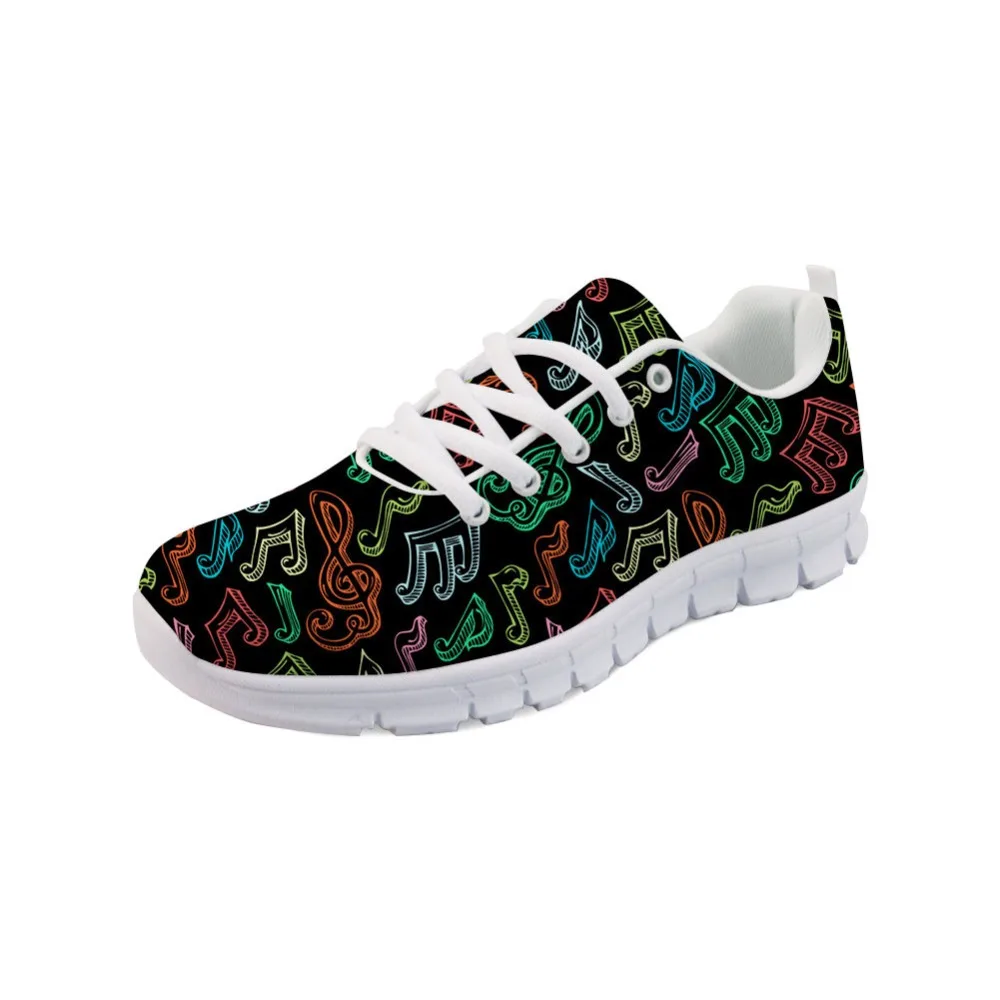 

Noisydesigns Ladies Nursing Shoes Women Music Notation Printing Sneakers for Females Lace-up Mesh Shoes Females Casual Zapatos