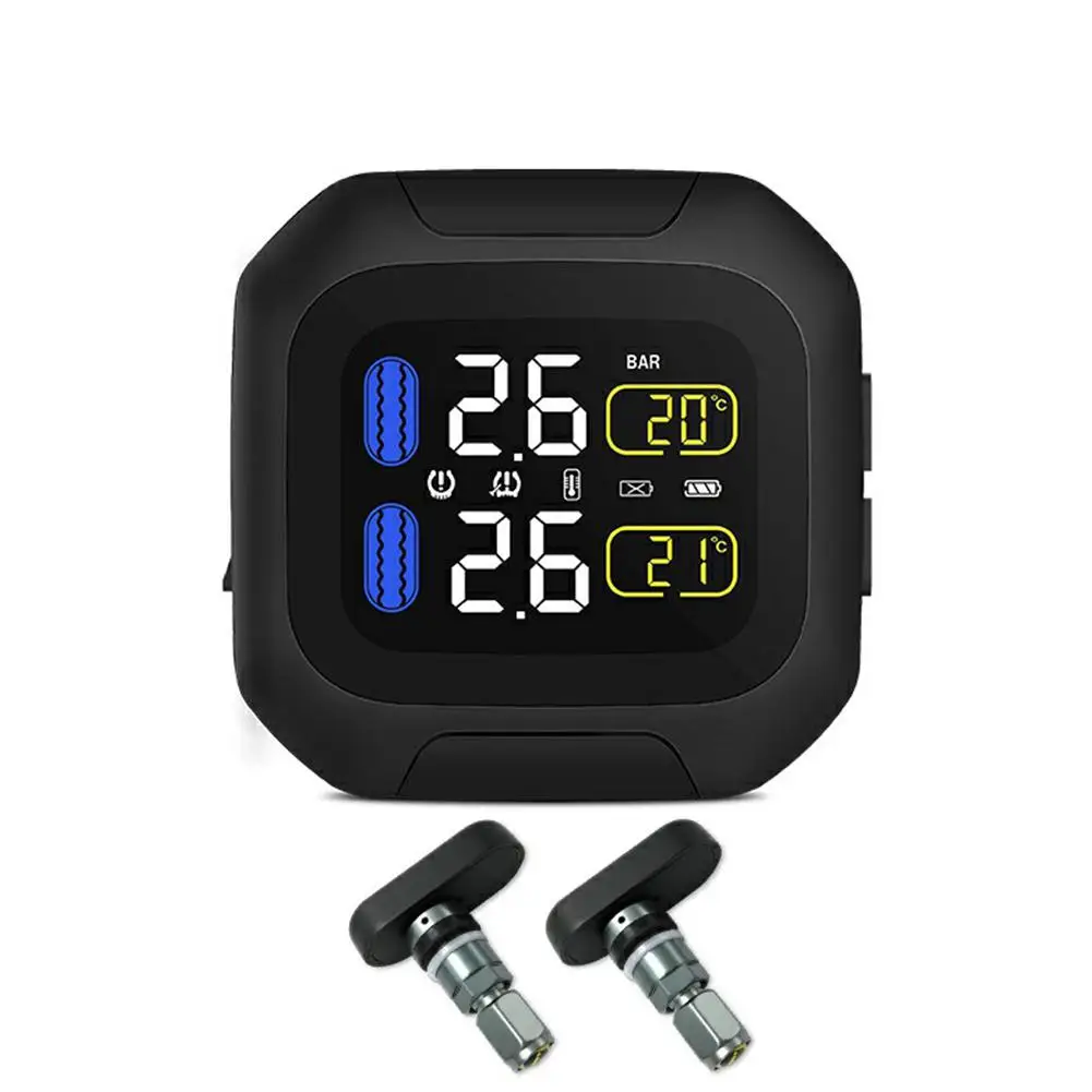 

Adeeing M3 Waterproof Motorcycle Real Time Tire Pressure Monitoring System TPMS Wireless LCD Display