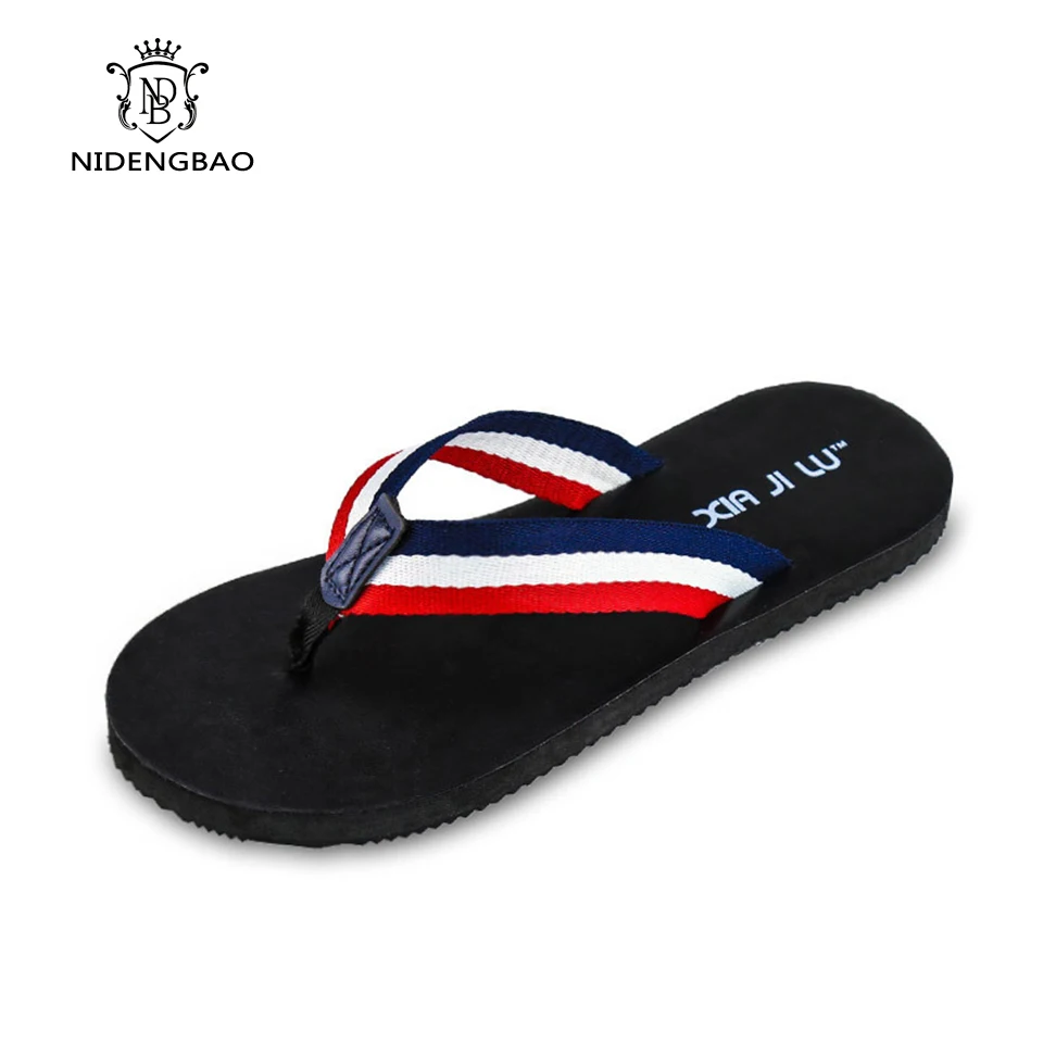 

2017 British style Flat Flip Flops Men Flip-flops Mens Slippers Casual Summer Shoes Fashion Beach Men's Sandals Flip Flops