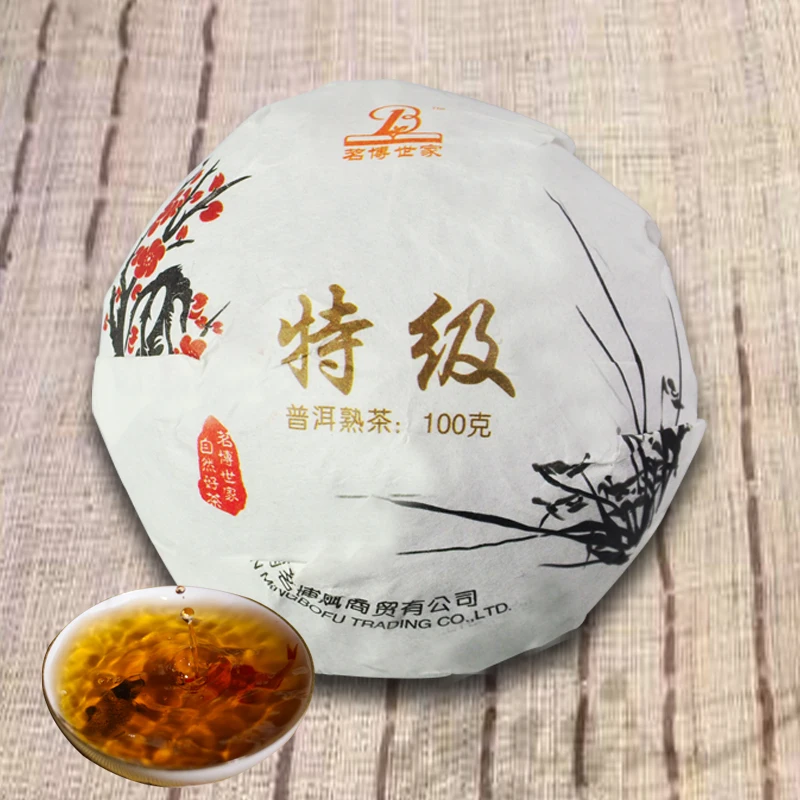 

Special Tea Bo Family Of Yunnan Pu'er Super Ripe 100 Grams Chen Cang Old Tuo Shipping S15
