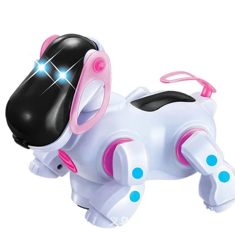 2020 Amazing Robot Dog Lovely Music Shine Intelligent Electronic Walking Puppy Action Toy Pet Kids Baby with Lig |