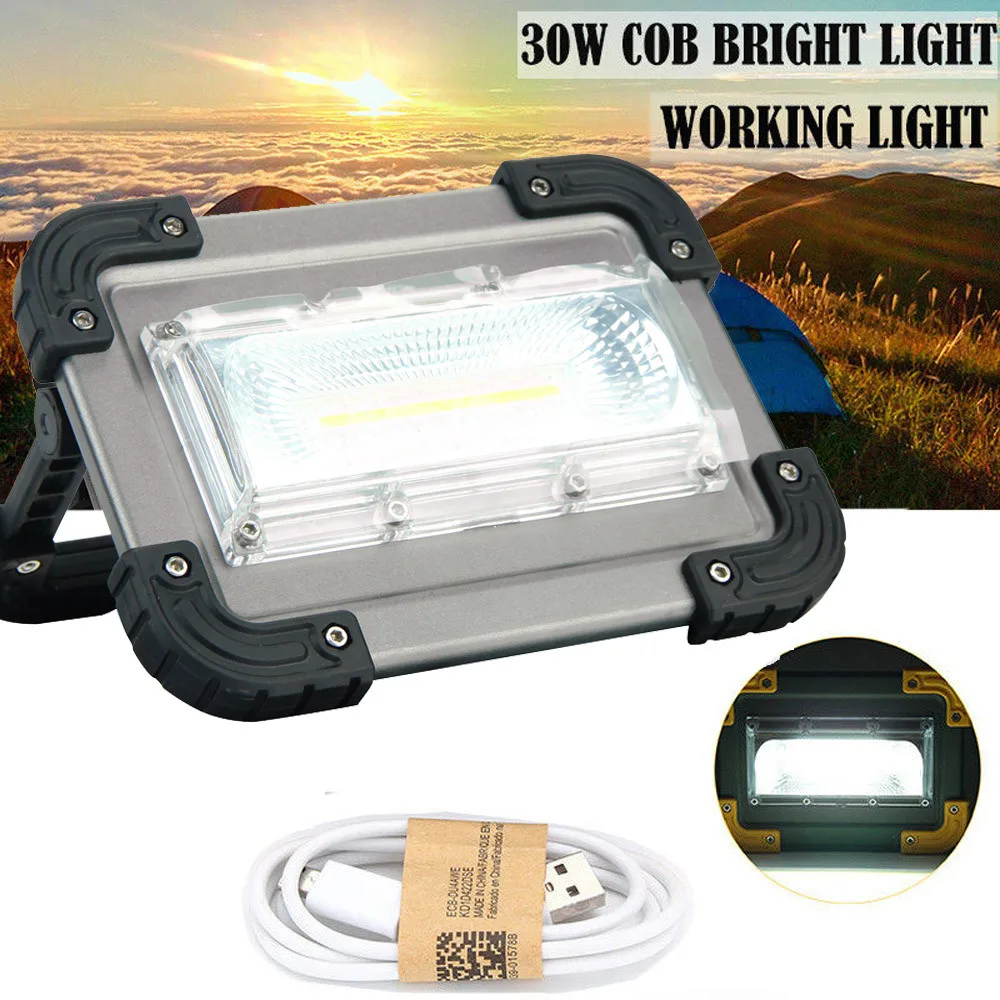 30 Вт USB COB LED lanterna портативные аккумуляторные прожекторы точечная работа Кемпинг
