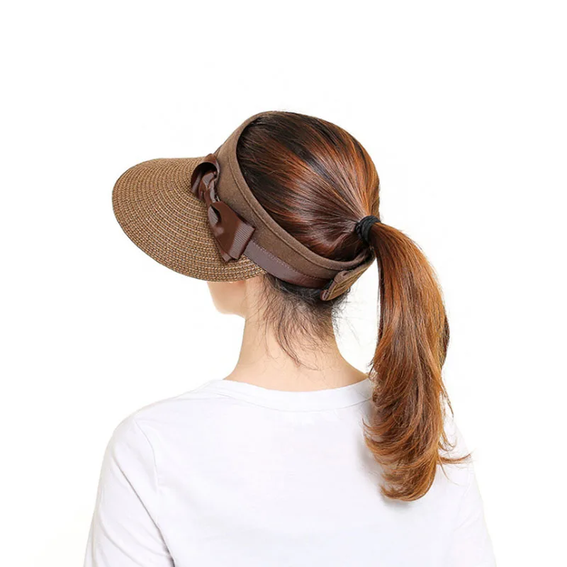 Ymsaid 2018 جديد القش قناع الإناث الصيف الشمس فارغة أفضل قبعة ركوب في الهواء الطلق قبعة رياضية الأشعة فوق البنفسجية قبعة الشمس امرأة قبعة للشاطئ ق...