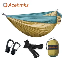 Acehmks двойной гамак большой размер гамаки для 2 человек спальная кровать Открытый Кемпинг качели портативный алюминиевый сплав оснастки